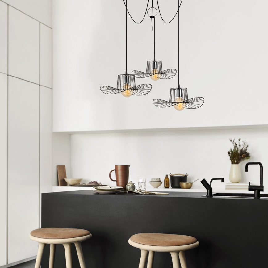 Hanglamp aan een koord TEL 3xE27/40W/230V spin