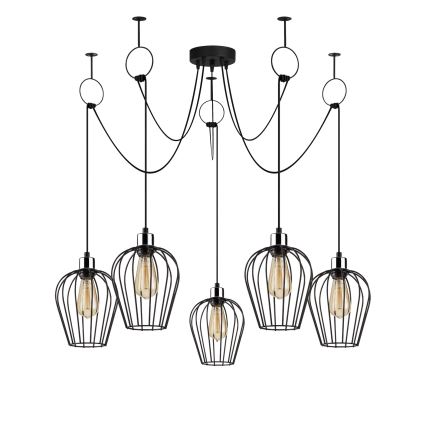Hanglamp aan een koord TEL 5xE27/40W/230V spin