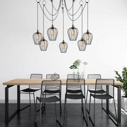 Hanglamp aan een koord TEL 5xE27/40W/230V spin