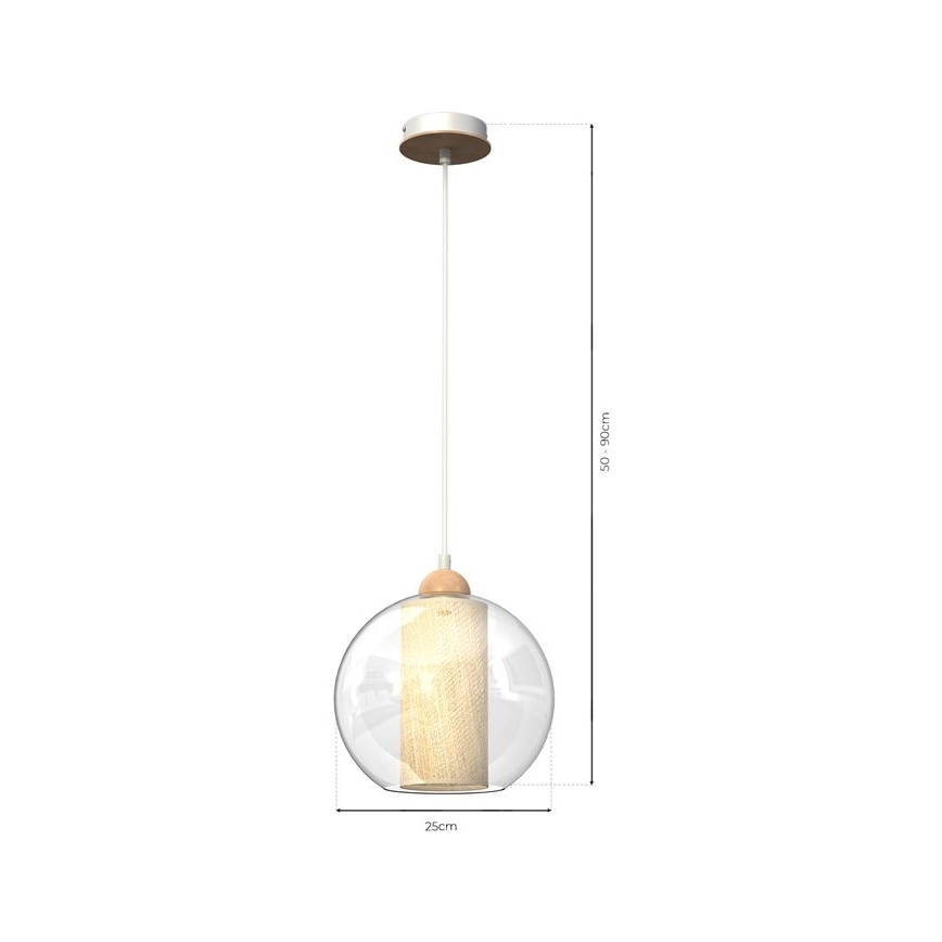 Hanglamp aan een koord TELA 1xE27/60W/230V d. 25 cm