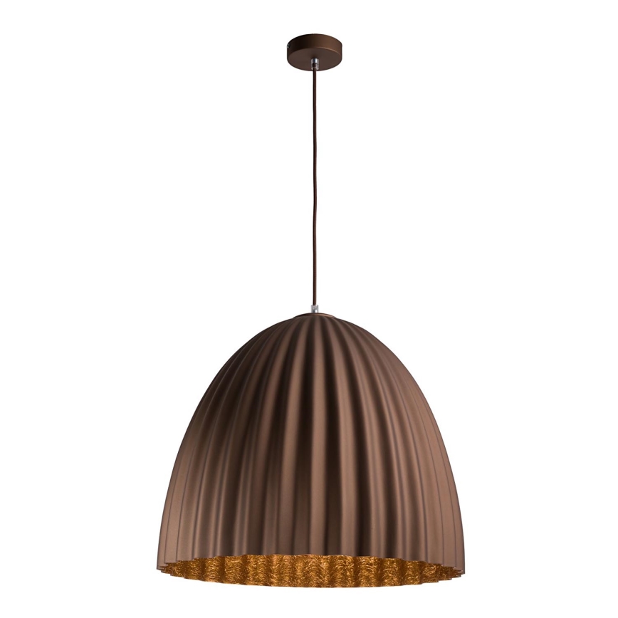 Hanglamp aan een koord TELMA 1xE27/60W/230V diameter 50 cm bruin/goud