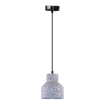 Hanglamp aan een koord TERRAZZO 1xE27/60W/230V diameter 12 cm grijs