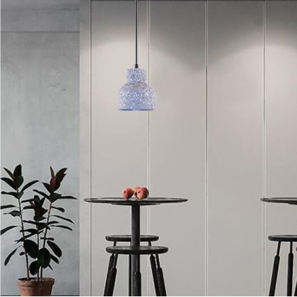 Hanglamp aan een koord TERRAZZO 1xE27/60W/230V diameter 12 cm grijs