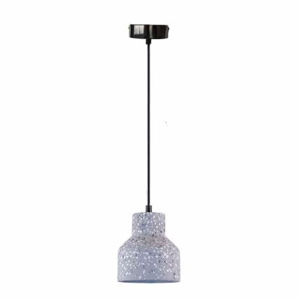 Hanglamp aan een koord TERRAZZO 1xE27/60W/230V diameter 12 cm grijs
