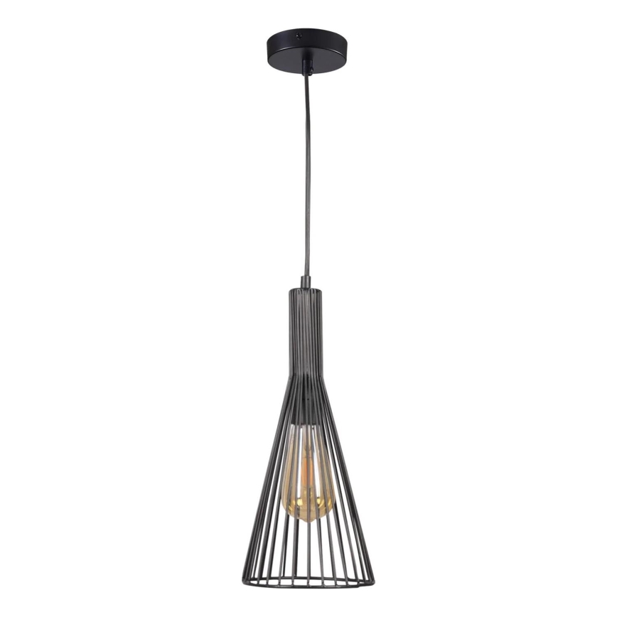 Hanglamp aan een koord TIANA 1xE27/20W/230V diameter 15,5 cm zwart