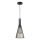 Hanglamp aan een koord TIANA 1xE27/20W/230V diameter 15,5 cm zwart