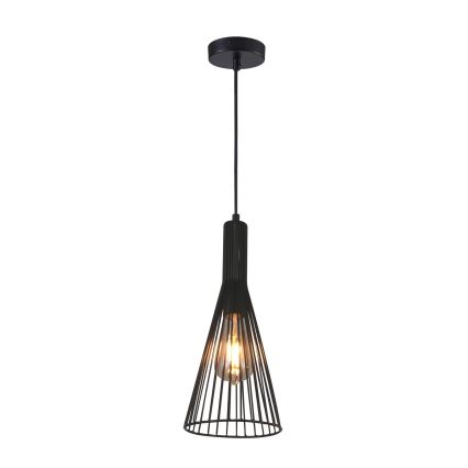 Hanglamp aan een koord TIANA 1xE27/20W/230V diameter 15,5 cm zwart