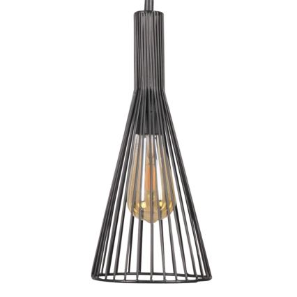 Hanglamp aan een koord TIANA 1xE27/20W/230V diameter 15,5 cm zwart