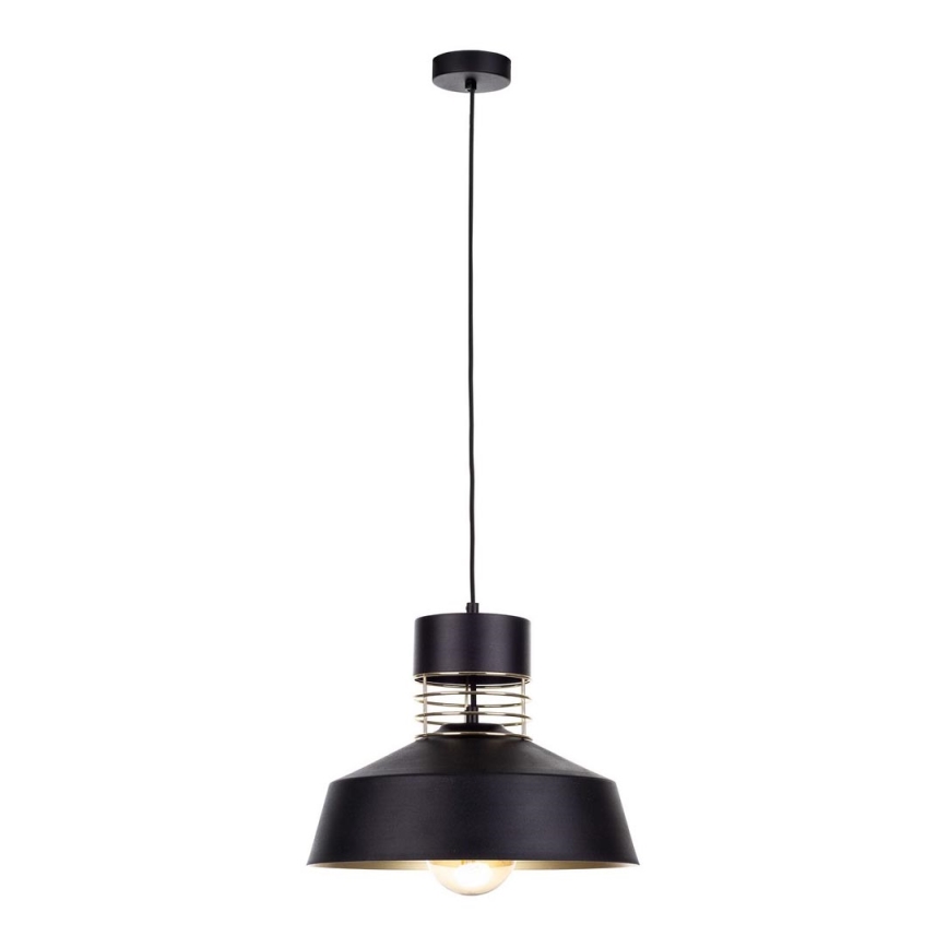 Hanglamp aan een koord TITANIUM 1xE27/60W/230V zwart/goud