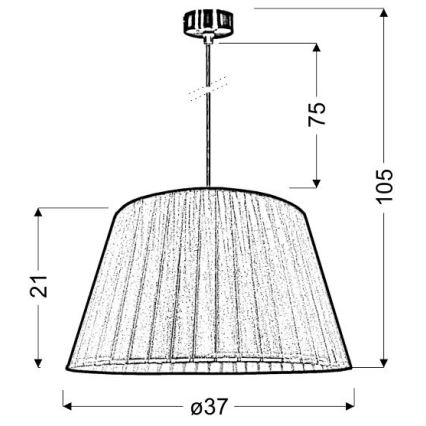 Hanglamp aan een koord TIZIANO 1xE27/60W/230V grijs