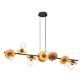 Hanglamp aan een koord TOKEN 8xE27/15W/230V oranje
