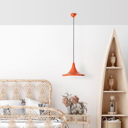Hanglamp aan een koord TOM 1xE27/40W/230V oranje