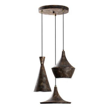 Hanglamp aan een koord TOM 3xE27/40W/230V grijs