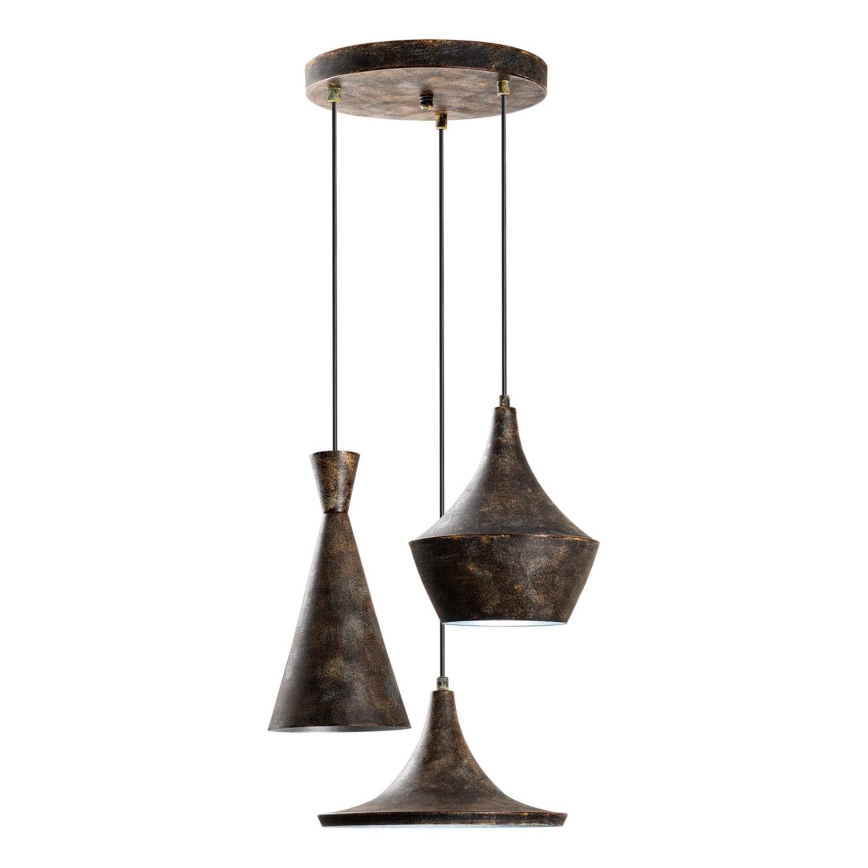 Hanglamp aan een koord TOM 3xE27/40W/230V grijs