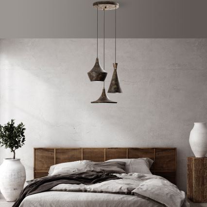 Hanglamp aan een koord TOM 3xE27/40W/230V grijs