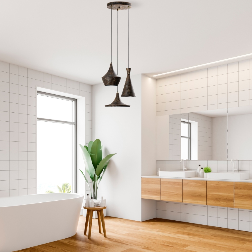 Hanglamp aan een koord TOM 3xE27/40W/230V grijs