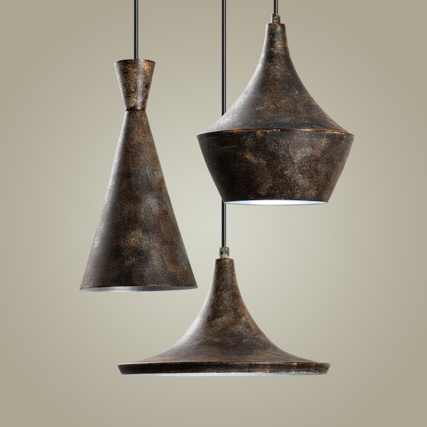 Hanglamp aan een koord TOM 3xE27/40W/230V grijs