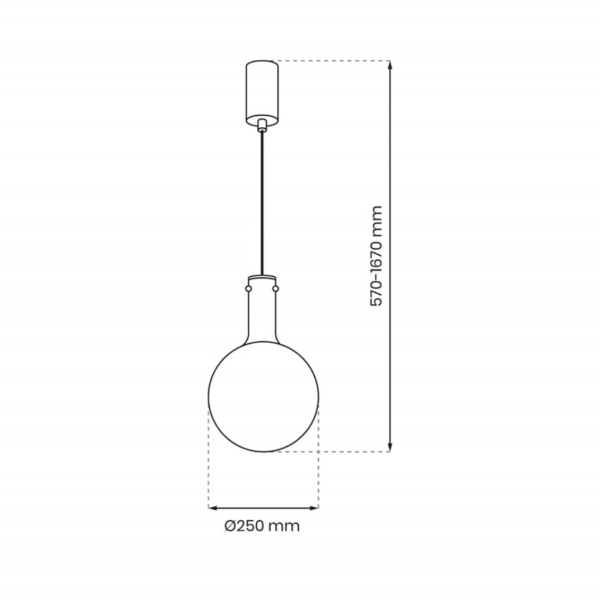 Hanglamp aan een koord TORONTO 1xGU10/8W/230V grijs