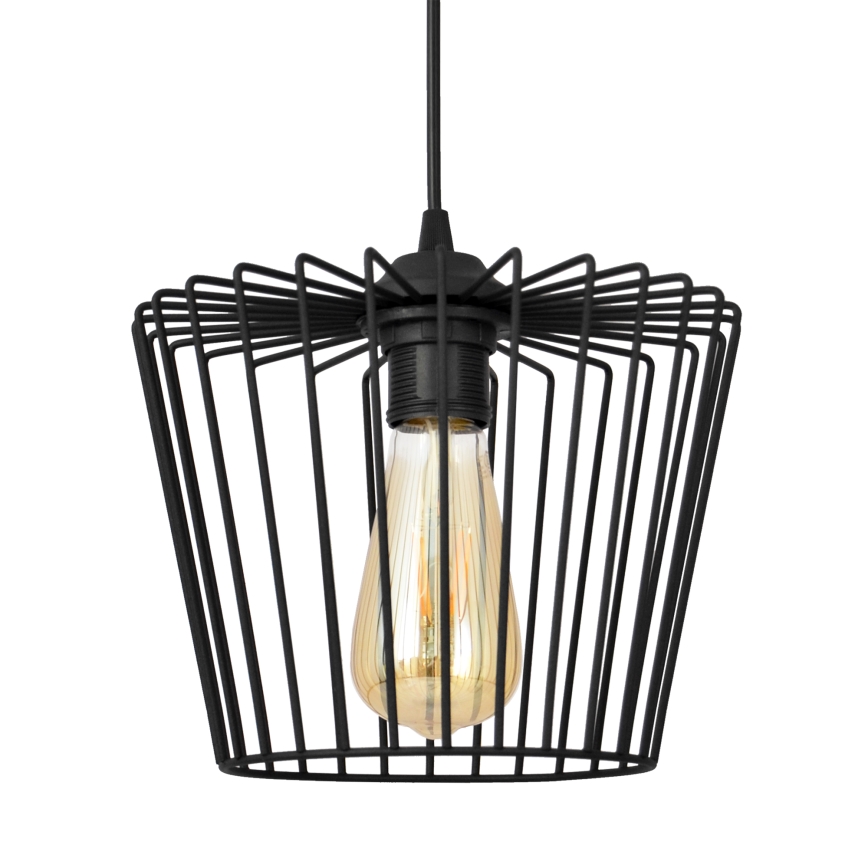Hanglamp aan een koord TORRI 1xE27/15W/230V diameter 23 cm zwart
