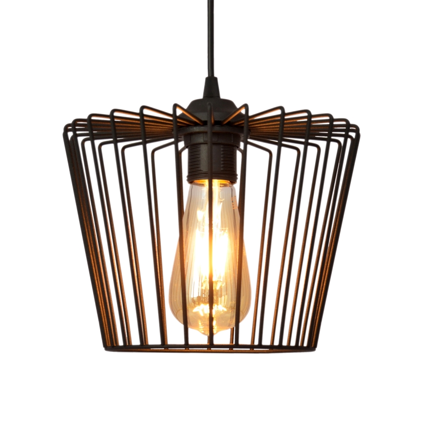 Hanglamp aan een koord TORRI 1xE27/15W/230V diameter 23 cm zwart