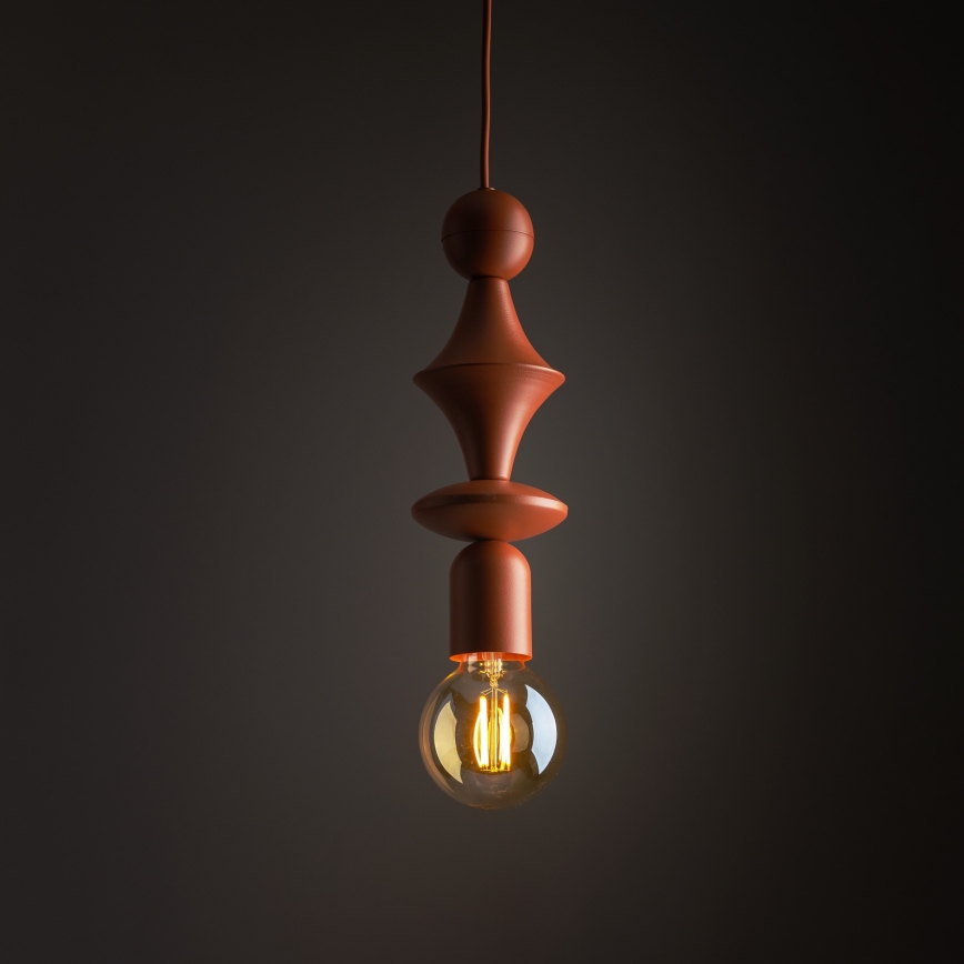 Hanglamp aan een koord TOWER 1xE27/15W/230V baksteen