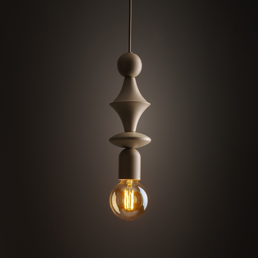 Hanglamp aan een koord TOWER 1xE27/15W/230V beige