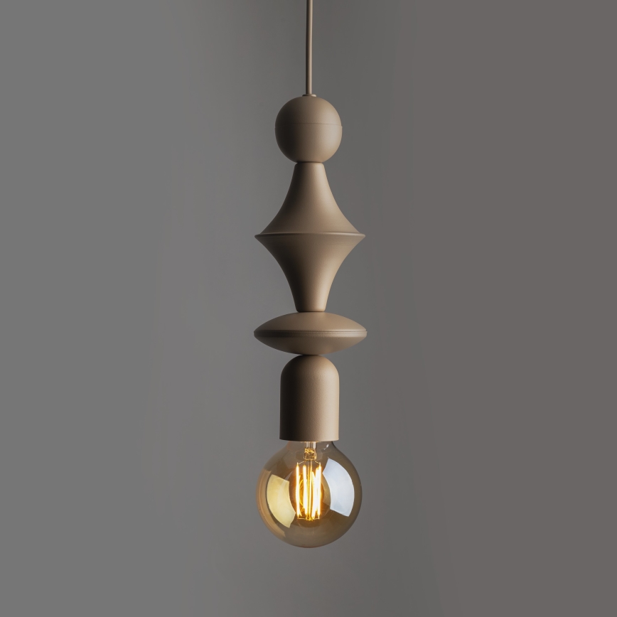 Hanglamp aan een koord TOWER 1xE27/15W/230V beige