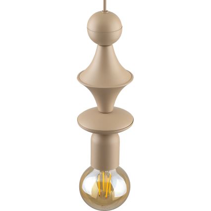 Hanglamp aan een koord TOWER 1xE27/15W/230V beige