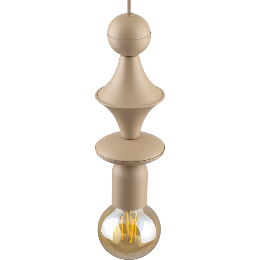 Hanglamp aan een koord TOWER 1xE27/15W/230V beige