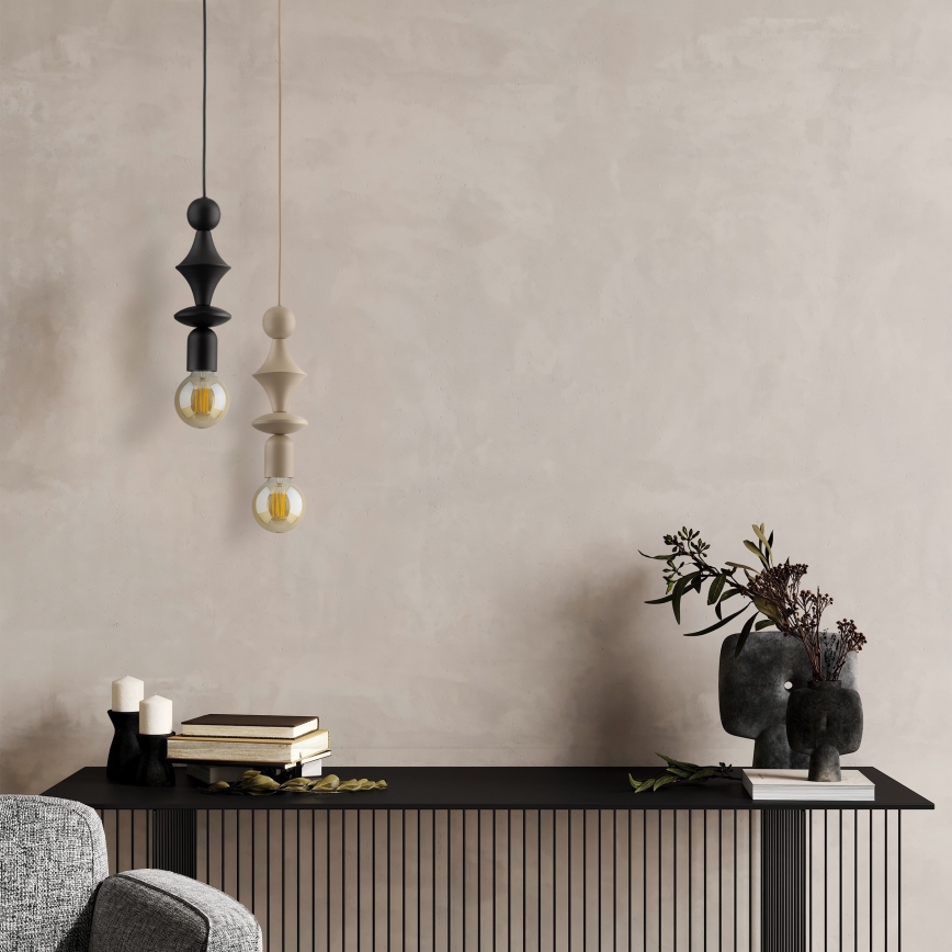 Hanglamp aan een koord TOWER 1xE27/15W/230V zwart