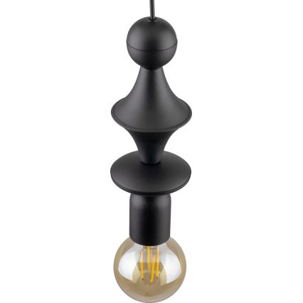 Hanglamp aan een koord TOWER 1xE27/15W/230V zwart
