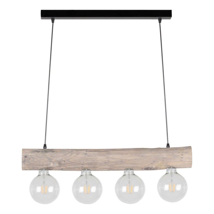 Hanglamp aan een koord TRABO 4xE27/60W/230V grenen