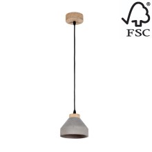Hanglamp aan een koord TRISTAN 1xE14/40W/230V eiken - FSC-gecertificeerd