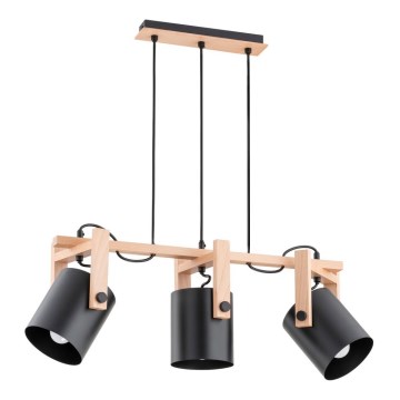 Hanglamp aan een koord TROIS 3xE27/60W/230V