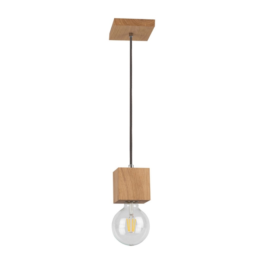 Hanglamp aan een koord TRONGO 1xE27/60W/230V eiken