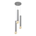 Hanglamp aan een koord TUBA 3xE27/15W/230V grijs
