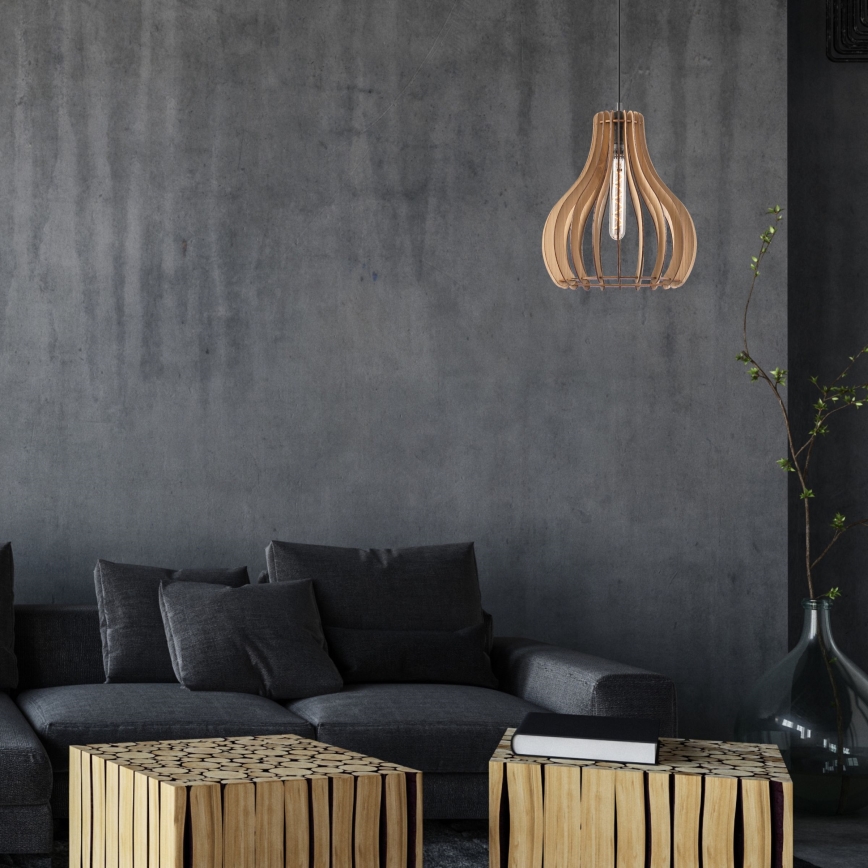 Hanglamp aan een koord TUCCI 1xE27/60W/230V diameter 29 cm eiken