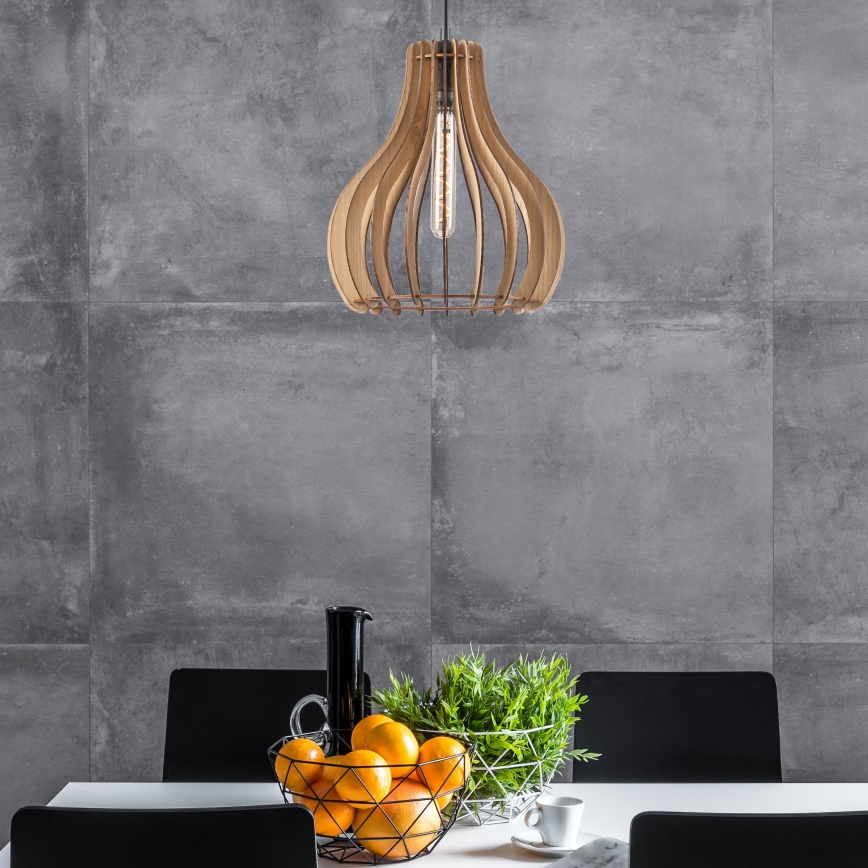 Hanglamp aan een koord TUCCI 1xE27/60W/230V diameter 29 cm eiken
