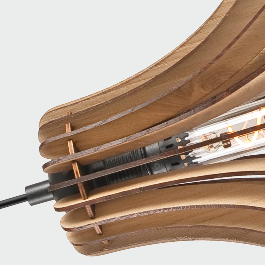 Hanglamp aan een koord TUCCI 1xE27/60W/230V diameter 29 cm eiken
