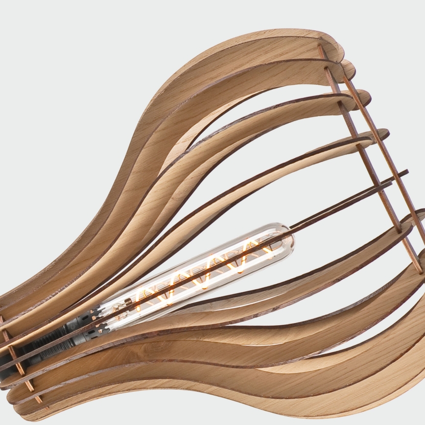 Hanglamp aan een koord TUCCI 1xE27/60W/230V diameter 29 cm eiken
