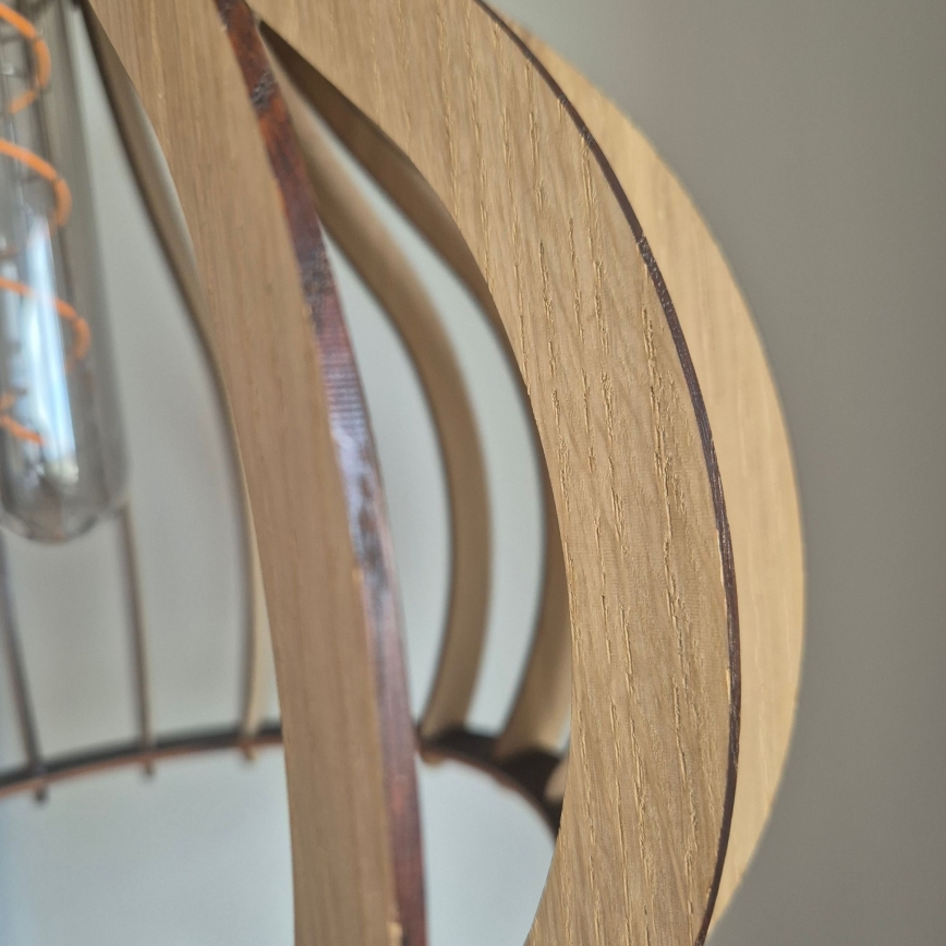 Hanglamp aan een koord TUCCI 1xE27/60W/230V diameter 29 cm eiken