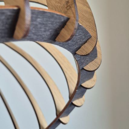 Hanglamp aan een koord TUCCI 1xE27/60W/230V diameter 29 cm eiken