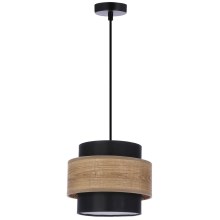 Hanglamp aan een koord TWIN 1xE27/40W/230V bruin/zwart