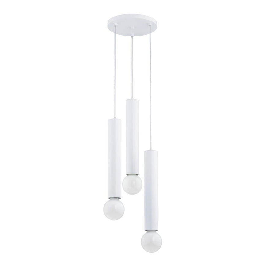 Hanglamp aan een koord TWISTER 3xE27/60W/230V diameter 28 cm wit