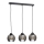 Hanglamp aan een koord UNO 3xE27/60W/230V zwart/gerookt