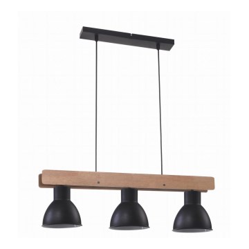 Hanglamp aan een koord VARIO 3xE27/60W/230V Berk