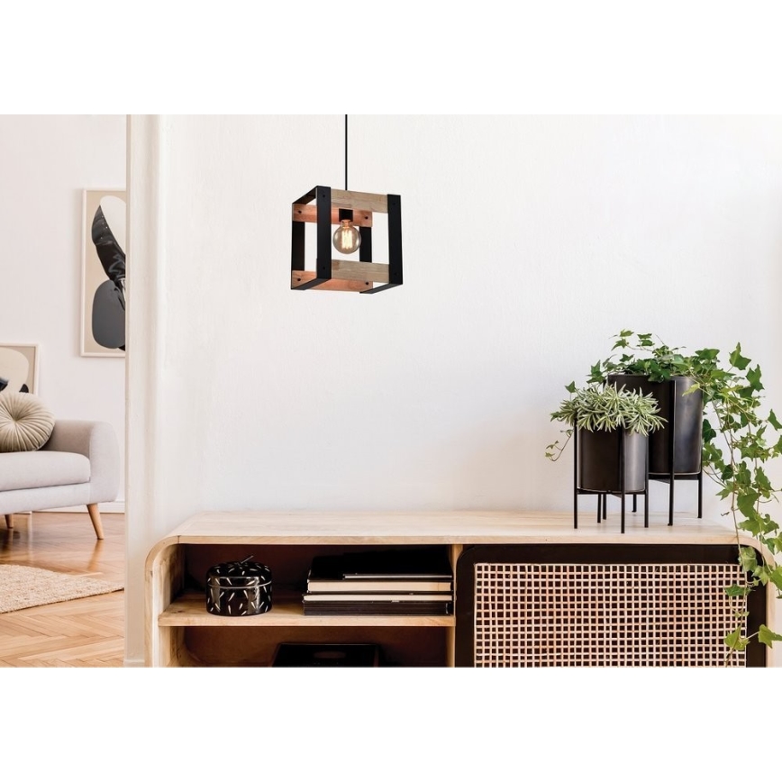 Hanglamp aan een koord VARNA 1xE27/40W/230V eiken