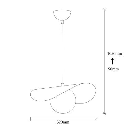 Hanglamp aan een koord VATOZ 1xE27/60W/230V