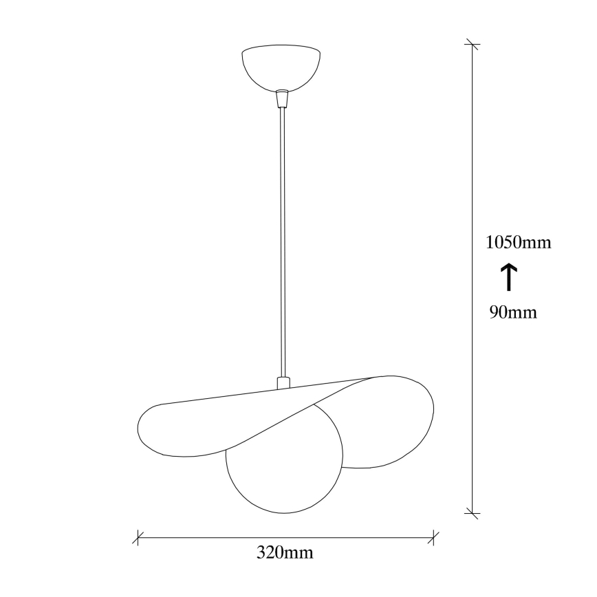Hanglamp aan een koord VATOZ 1xE27/60W/230V