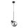 Hanglamp aan een koord VELTO 1xE27/15W/230V zwart/gerookt